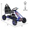 Costway Kids Pedal Go Kart 4 Wheel Ride On Toys w/ Adjustable Seat & Handbrake